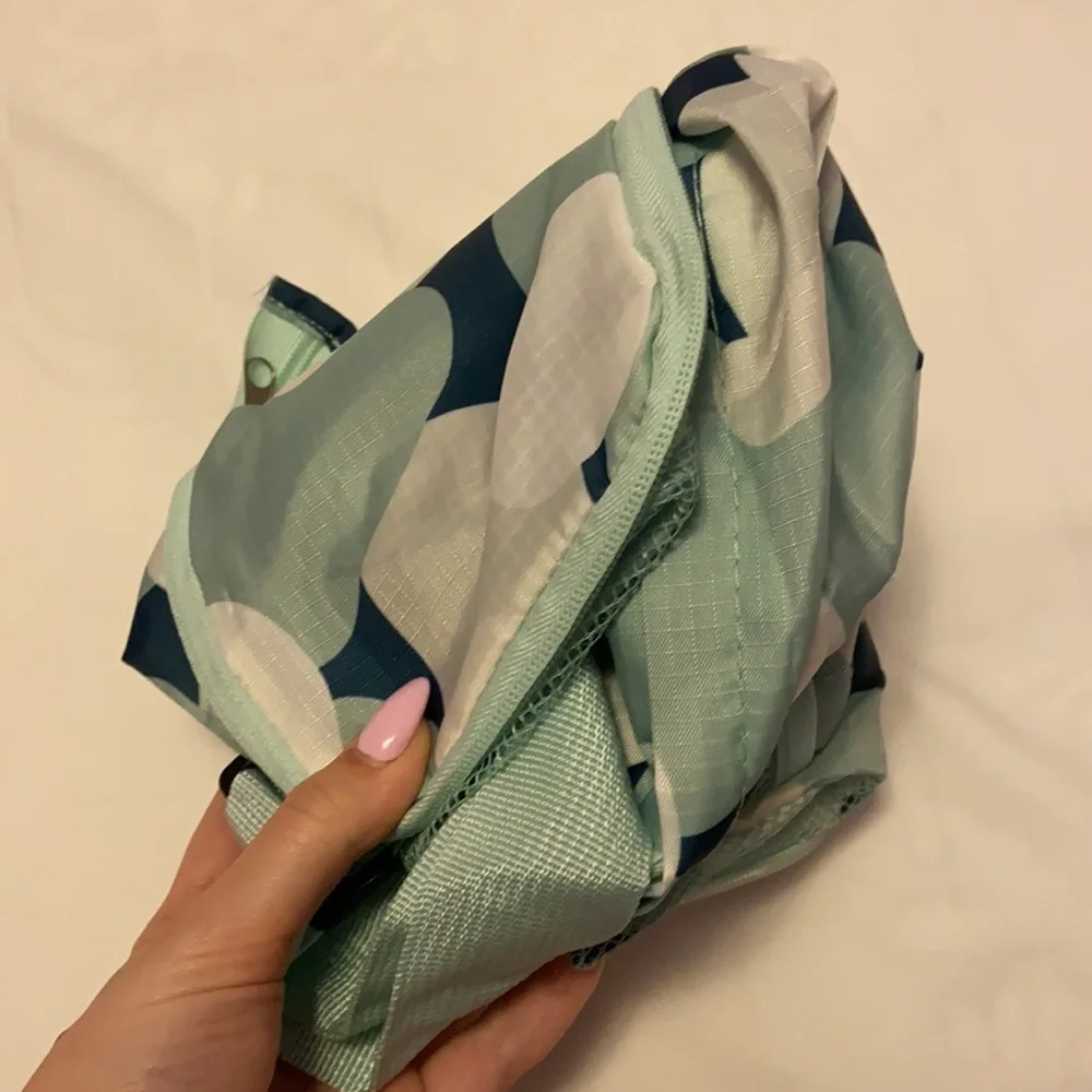 Brand new Packable Backpack Mint Green Blue Pattern Spring Summer